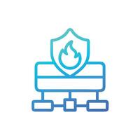 Firewall icon, line icon, line icon, illustration, line icon, firewall vector