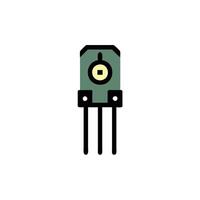 A small electronic device with a green and black color vector