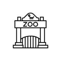 Zoo sign outline icon illustration vector