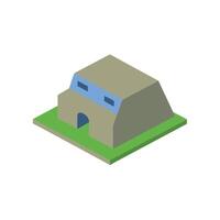 An illustration of a small building with a door vector