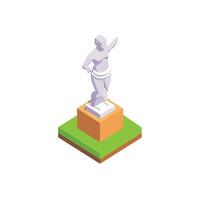 A statue of a man standing on top of a pedestal vector