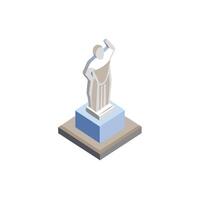 A statue of a man holding a torch vector