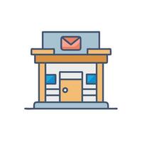 A mail box with an envelope on top vector