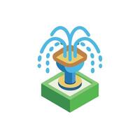 A fountain with water coming out of it vector