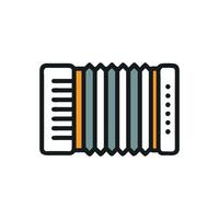 An accordion icon on a white background vector