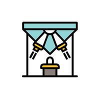 A drawing of a machine that is being used to make a cake vector