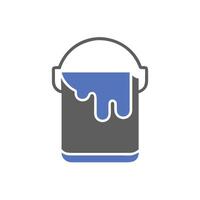 A paint can with paint dripping out of it vector