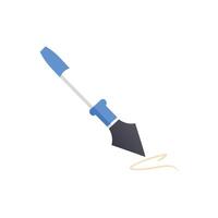 A blue and white pen with a blue tip vector