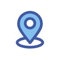 A location marker icon on a white background vector