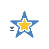 A star icon with a heart and a star vector