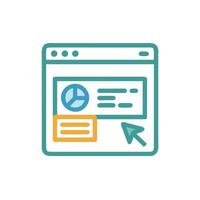 A web page with a clock and a mouse pointer vector