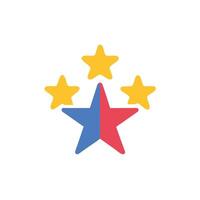 Five stars icon on white background vector