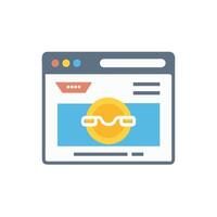 A website with a link and a coin vector