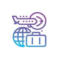 Travel and travel icon, line icon, illustration vector