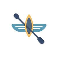A canoe and oar icon on a white background vector