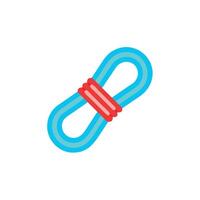 A blue and red rope with a red handle vector