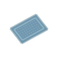 A blue square with a small hole in it vector