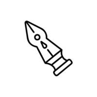 A black and white line drawing of a pen vector