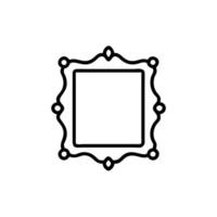 A square frame with a black outline vector
