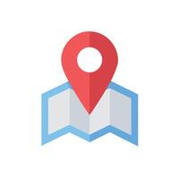 Map pin icon on white background vector