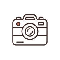 A camera icon on a white background vector