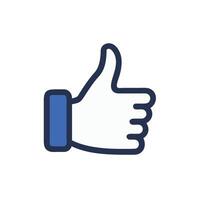 A thumbs up icon on a white background vector