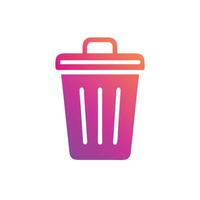 A trash can icon on a white background vector