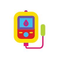 A colorful electronic device with a blood drop on it vector