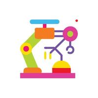A robot is holding a ball and a ball is on top of it vector
