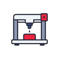 A 3d printer is shown on a white background vector