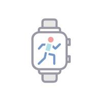 A smart watch with a running man on it vector