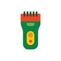 A green and red comb with a red handle vector