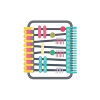 A flat icon of a comb and comb holder vector