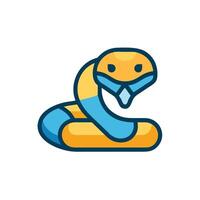 Python snake icon illustration vector