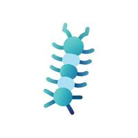 A blue bug with a long tail on a white background vector