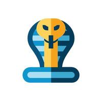 A snake with a face on it vector