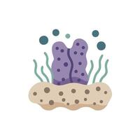 A purple and green plant with bubbles and bubbles vector