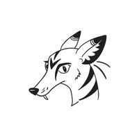 A black and white drawing of a zebra vector