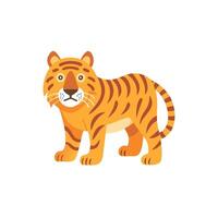 A cartoon tiger standing on a white background vector