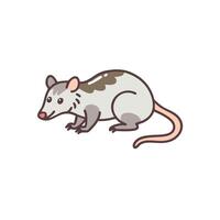 An illustration of a rat with a white background vector