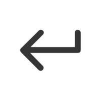 A black arrow pointing to the left vector