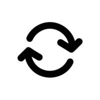A black and white image of a circular arrow vector
