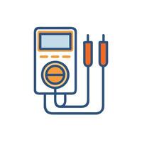 An electronic device with a plug and a light vector