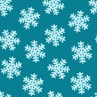 Illustration of a pattern with snowflakes. vector