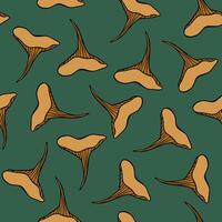 Illustration of pattern with mushrooms.Pattern with chanterelles. vector