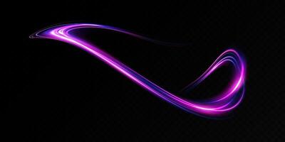 A vibrant neon wave design on a black background, showcasing colorful abstract aesthetics vector