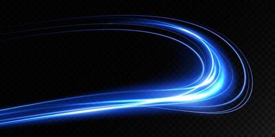 Dynamic Blue Light Waves That Combine Elegance and Action on a Striking Dark Background vector