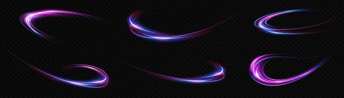 Abstract Light Trails on a Dark Background for Engaging Dynamic Visual Experiences vector