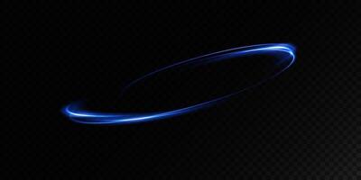 An Elegant Blue Light Curve Set Against a Dark Background, Evoking a Unique Atmosphere vector