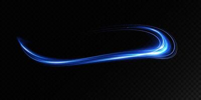 A Dynamic Blue Light Wave Displayed Beautifully on a Dark Background to Capture Attention vector